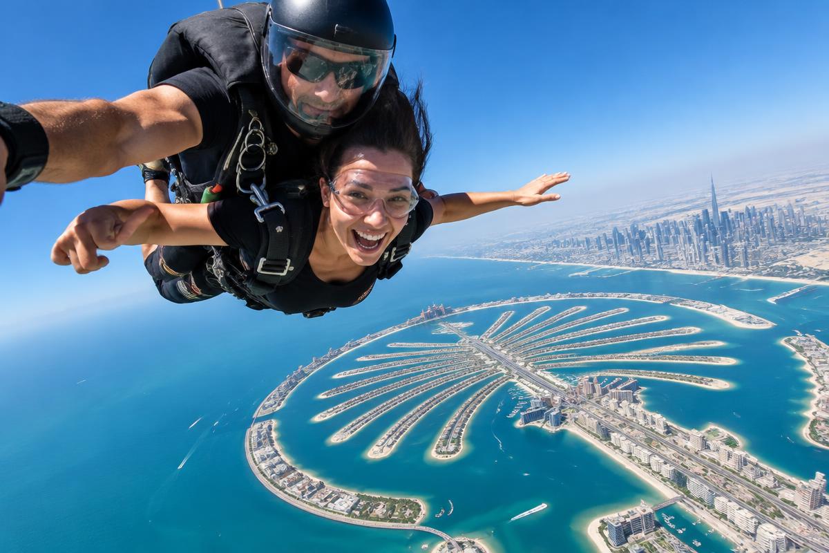 Tandem Skydive over the Palm